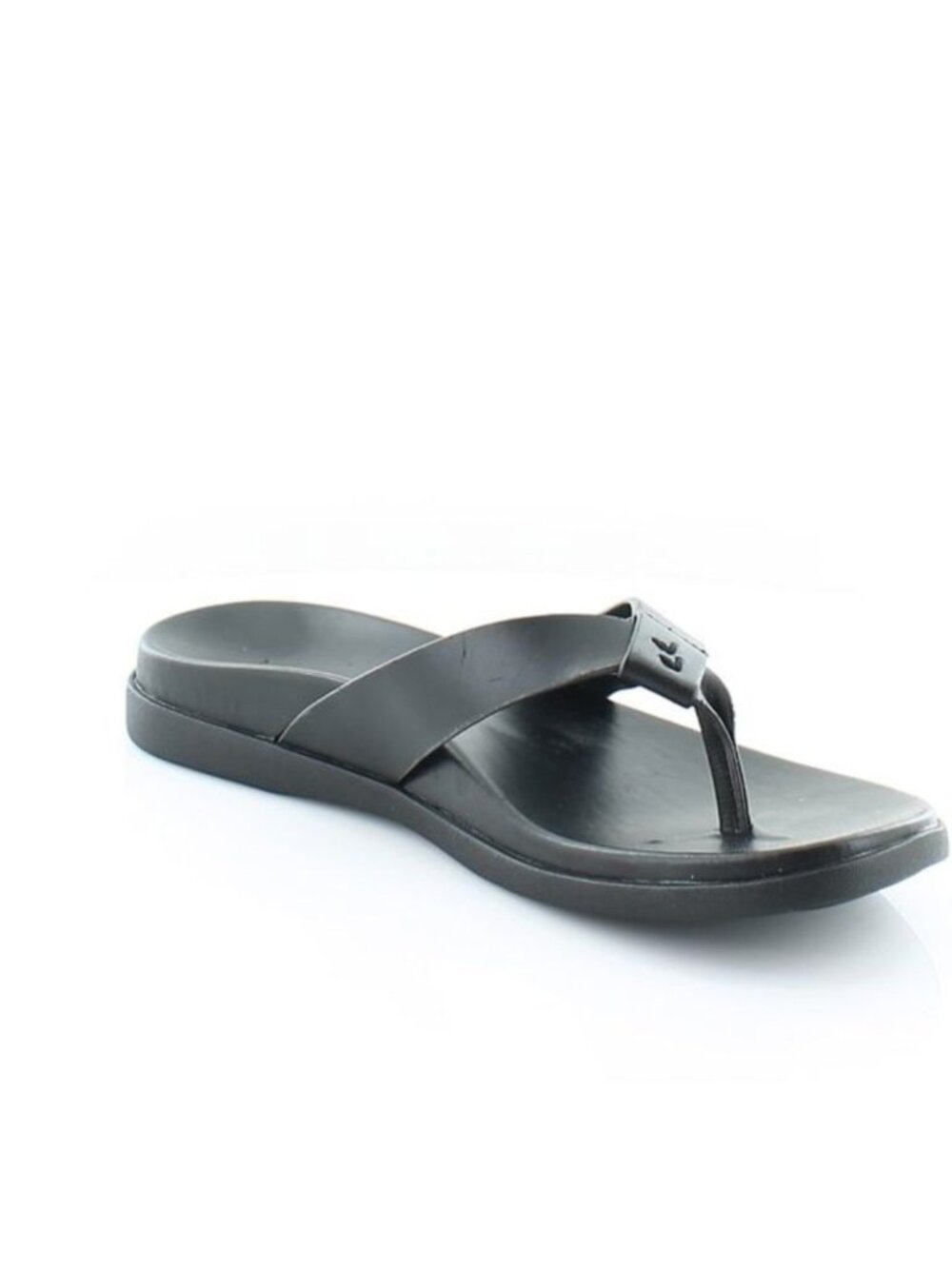 VIONIC Men's Elijah Leather Thong Flip Flop Sandals in Black 10